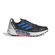 adidas Trail-Laufschuhe Terrex Agravic Flow 2 GTX (wasserdicht, atmungsaktiv) schwarz/weiss/blau Herren